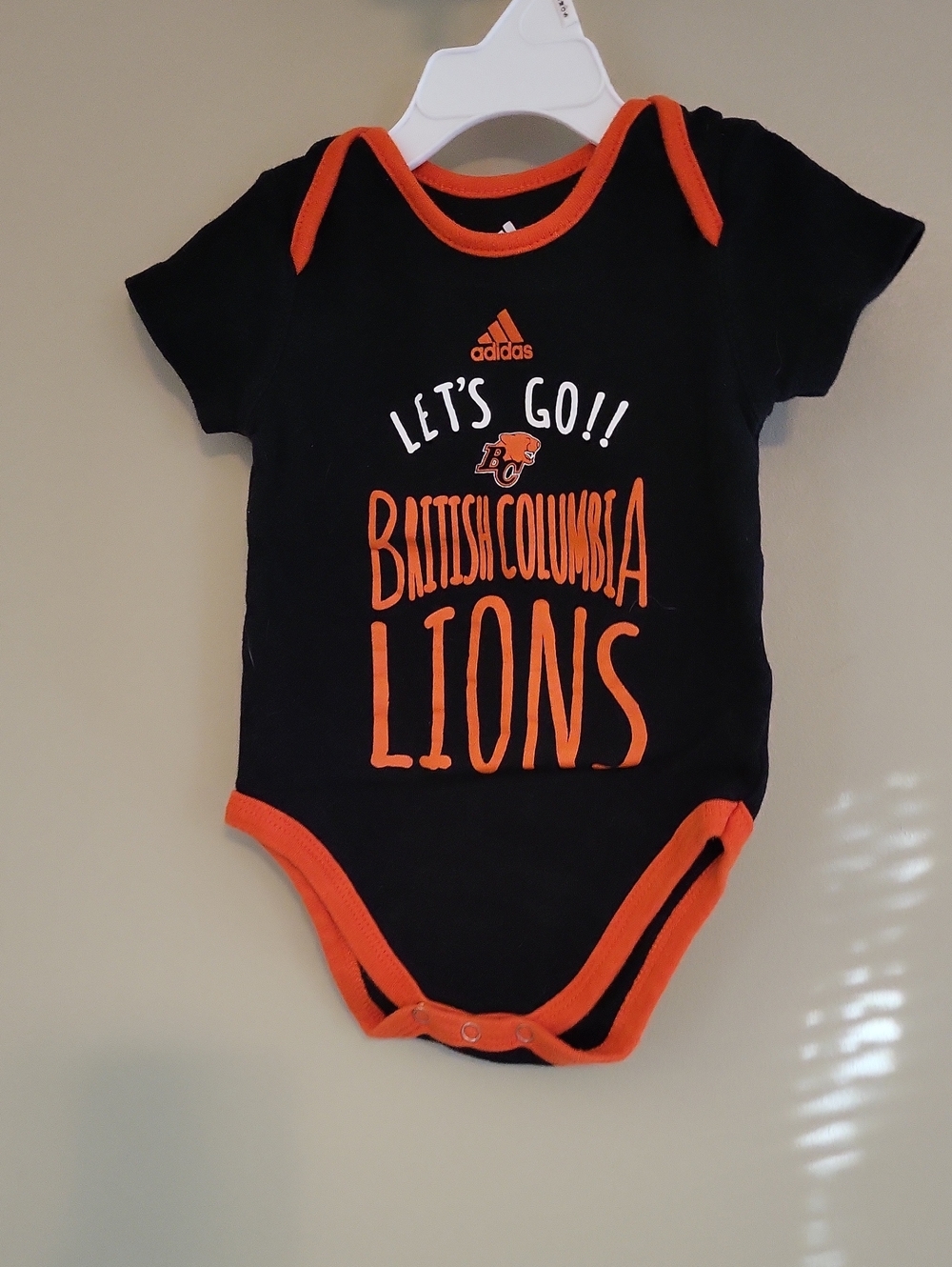 Adidas British Columbia Lions onesie/bodysuit